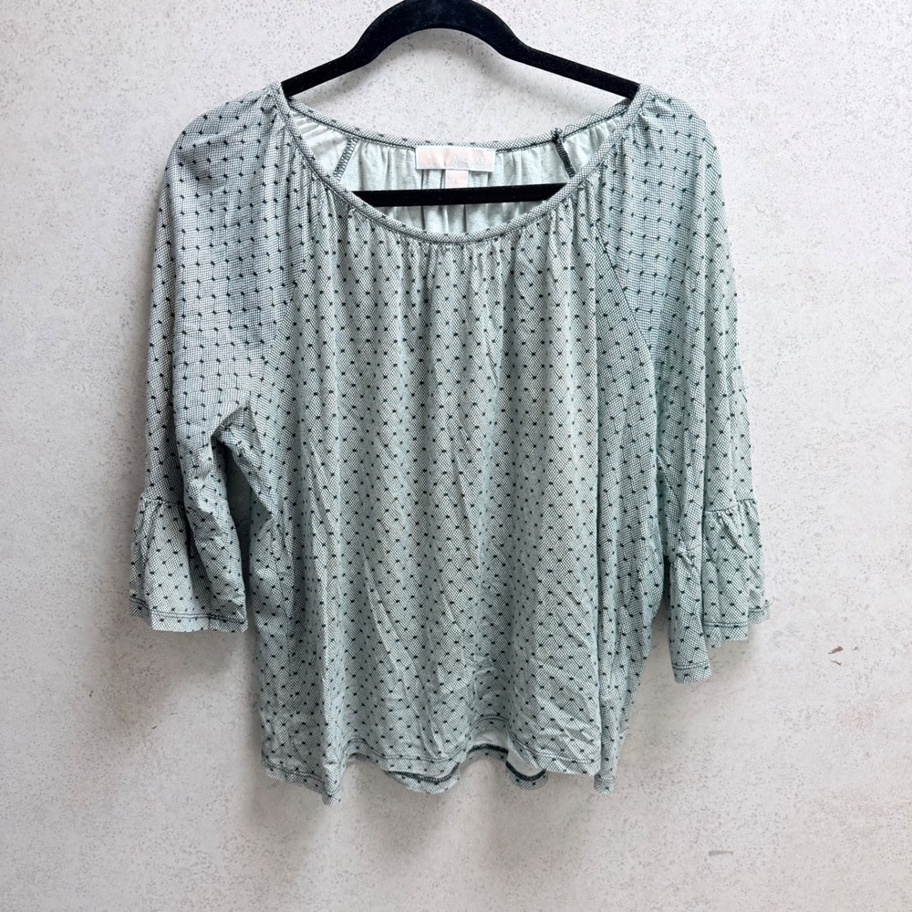 MICHAEL Michael Kors Large Women's Black White Feminine‎ Career Casual Blouse